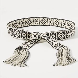 ANTHROPOLOGIE ‘Amaya’ Wrap Belt, Black & White, One Size